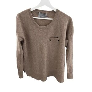 Subtle Luxury 100% Cashmere Washable Sweater Brown Size XS/S